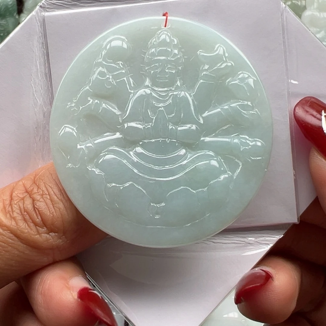 翡翠颈饰未镶嵌千手观音