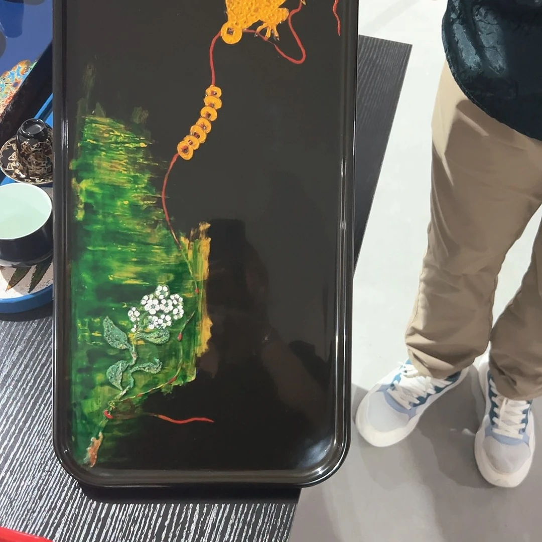 乐***宝绿金黑蛋壳镶嵌太古
