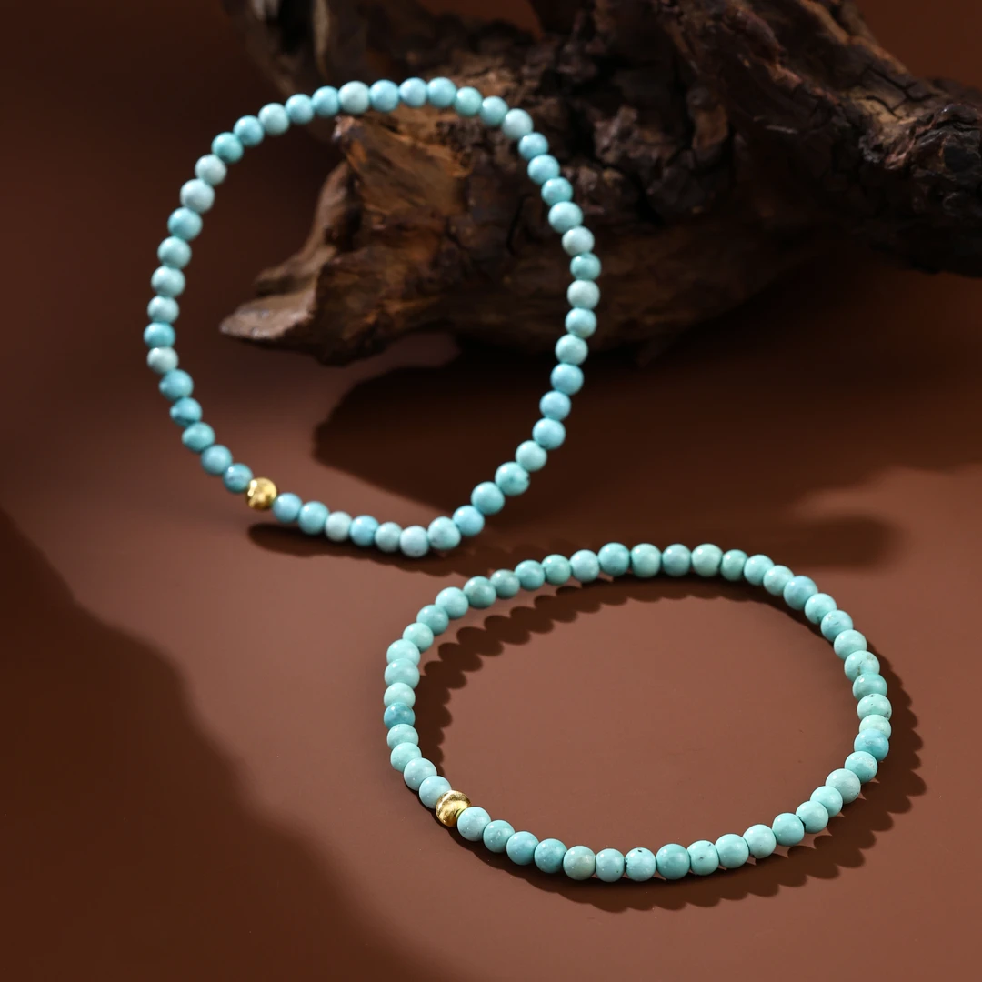 【举石臻选】TA0308-3793-22绿松石手串18k（一件/多样性发/约3mm+）E
