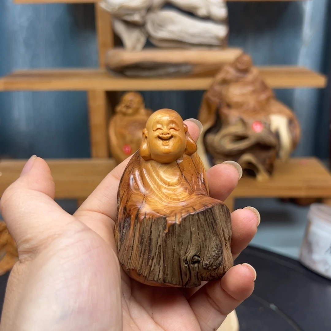 木小***食崖柏木摆件手把件