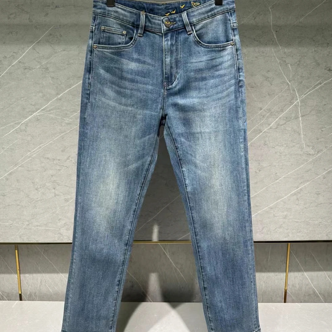 2025高端秋冬直筒修腿牛仔裤蓝牛27号
