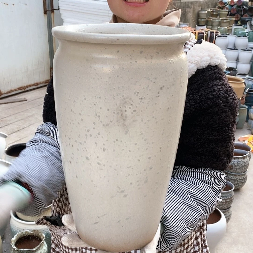 紫砂花盆瑕疵口18高30