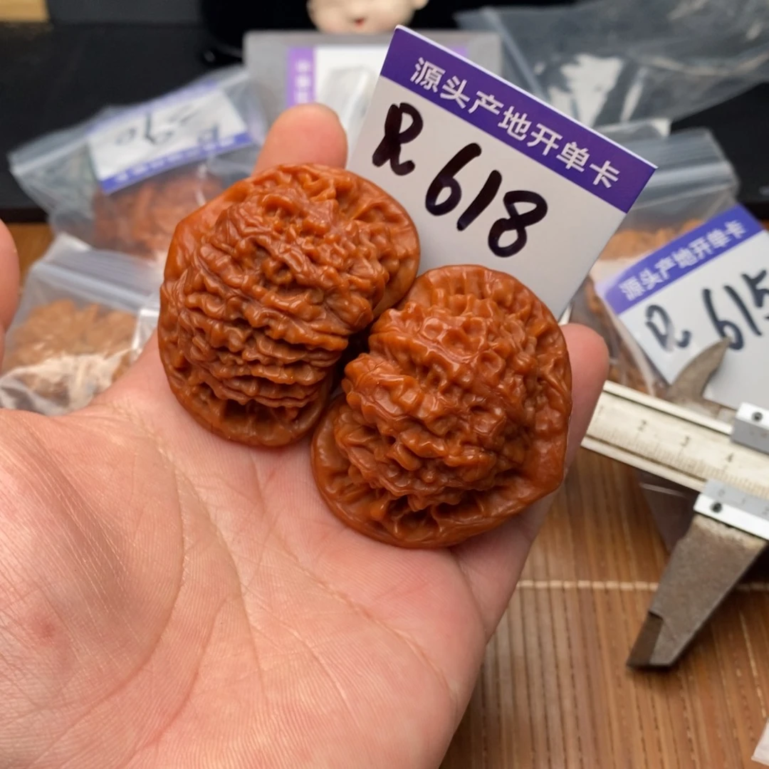 把件文玩核桃麒麟纹大官帽50➕