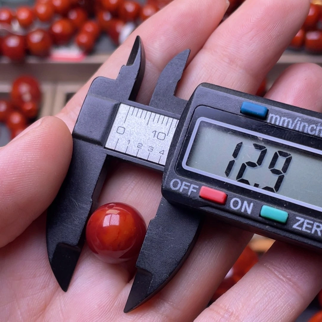 铁***塔手链未镶嵌南红玛瑙精品牛血单珠12.9MM