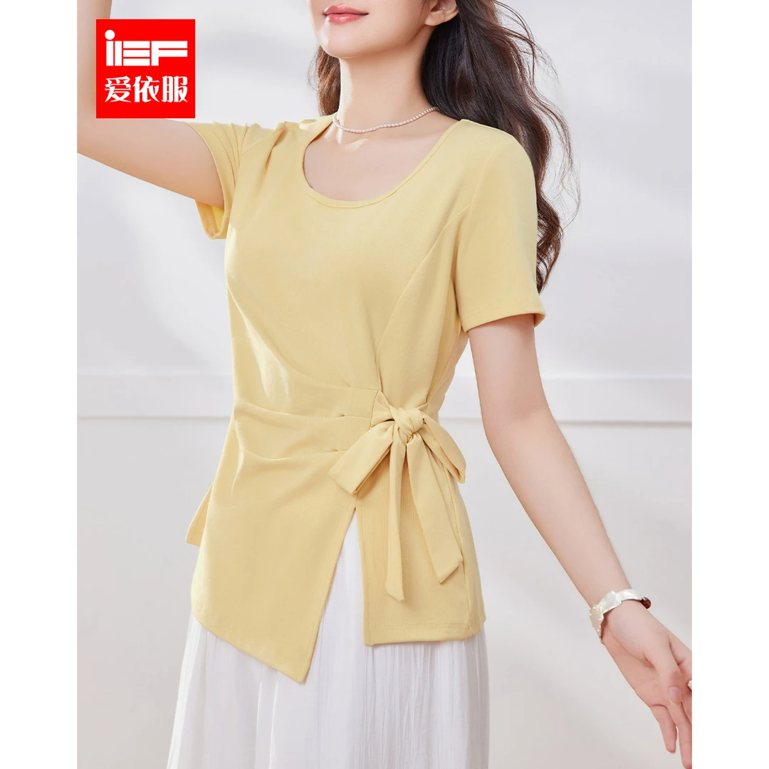 IEF/爱依服【微胖】大码女装2025夏季新款法式温柔小女人气质上衣