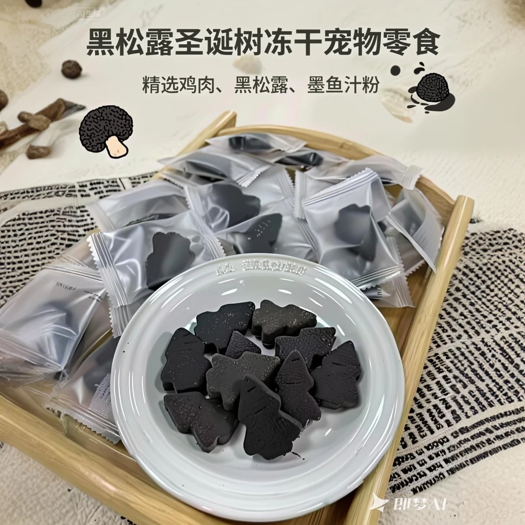 77MIU'S【冻干宠物零食】犬猫冻干生骨肉（冻干黑松露墨鱼饼）