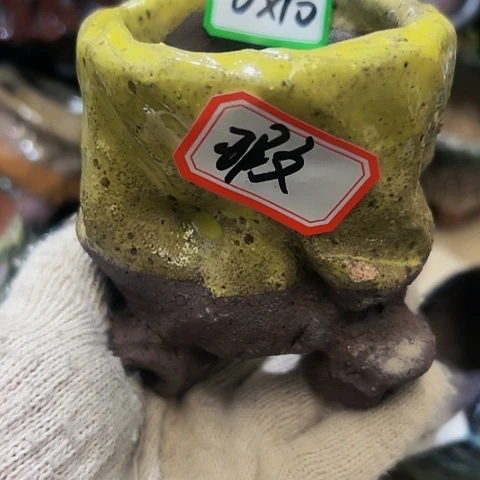 红陶粗陶花盆手工