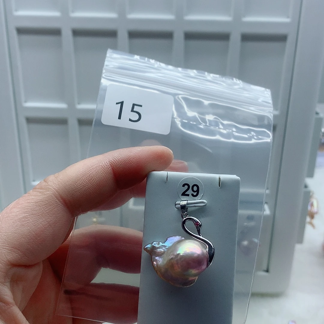 合金淡水珍珠吊坠(不含链)