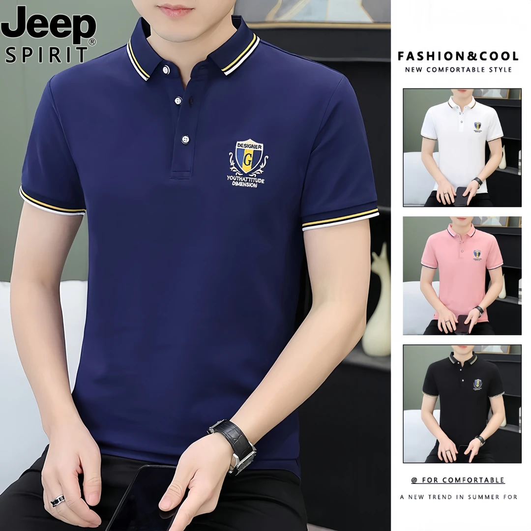 JEEP吉普polo衫男士短袖T恤夏季新款商务宽松翻领男高端休闲潮流