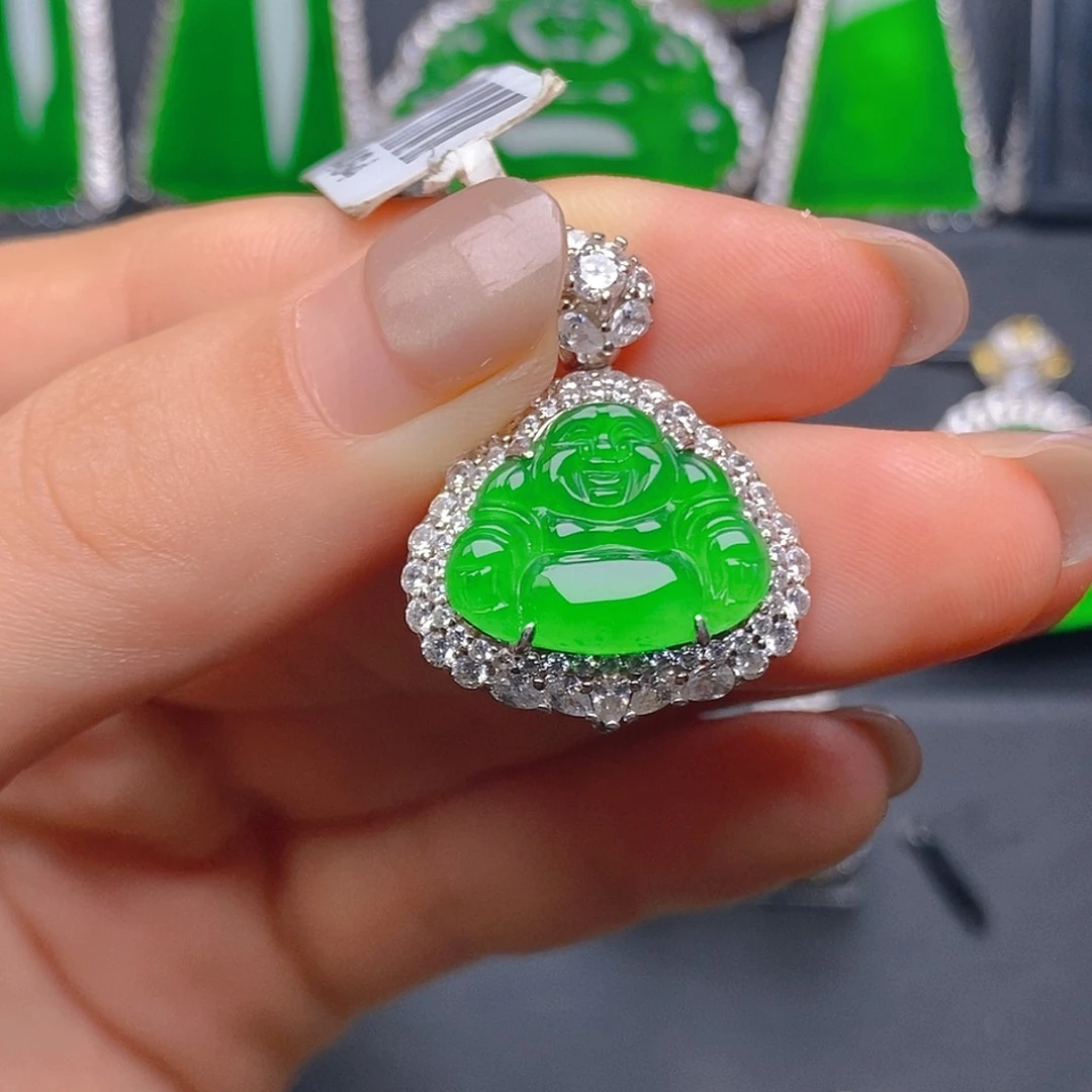 翡翠银S925镶嵌颈饰