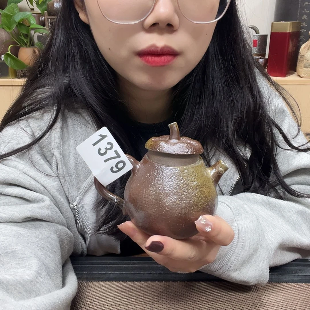 壶?****便1379老韩坭兴陶（0.0）柴烧橘子壶