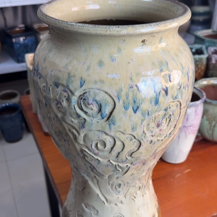 紫砂花盆口21高43，111111