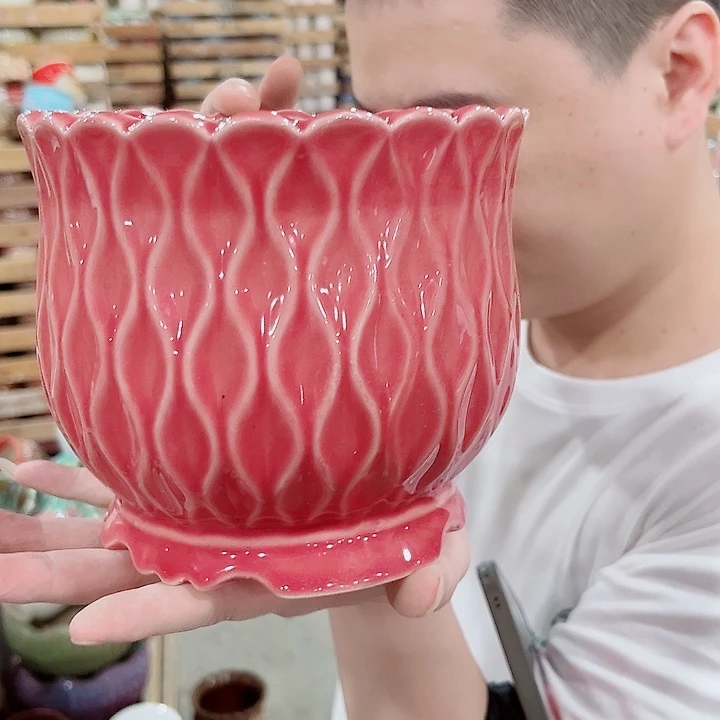 有孔.凑单10元陶瓷花盆发货！