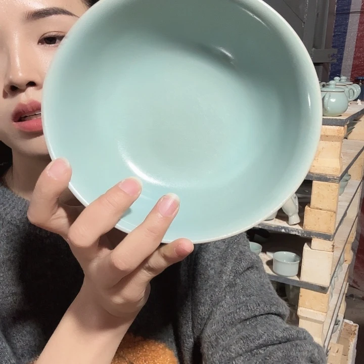 瓷片汝瓷汝窑碗支钉烧仿古釉大瑕不退不换23
