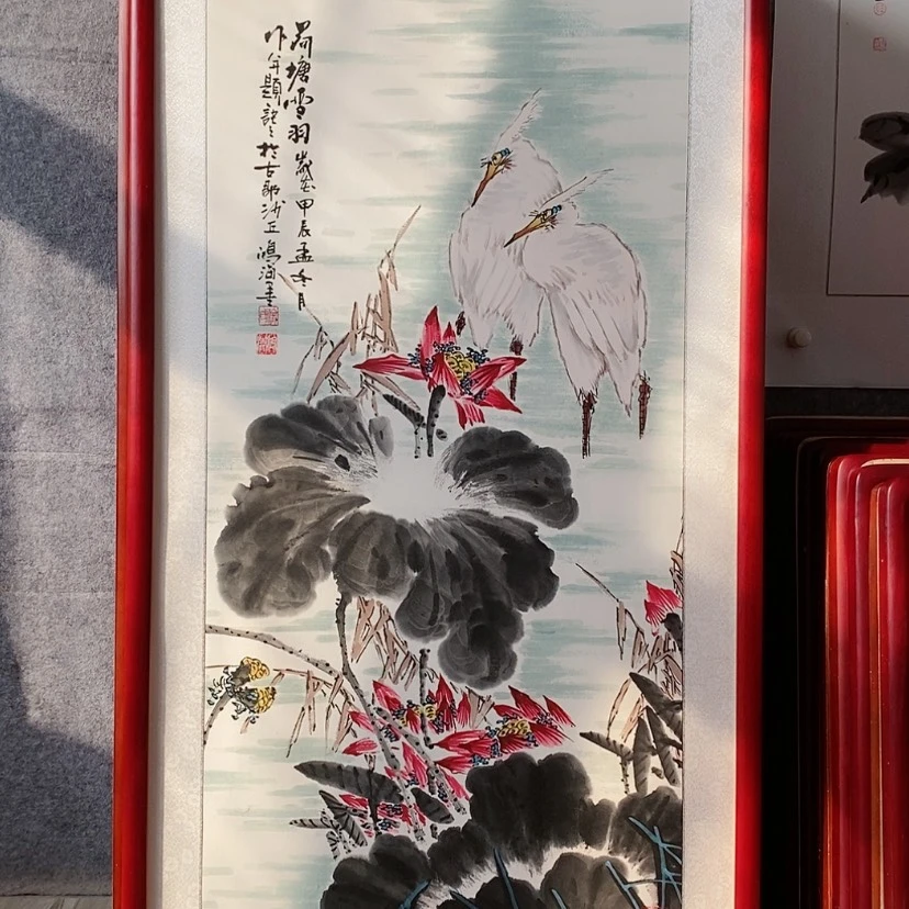 【闪购商品】国画书画作品带框125×65厘米