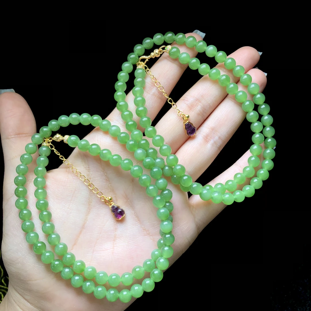 【云上叙】和田玉项链-多样性发其一-约6mm-V17868-K（商城）