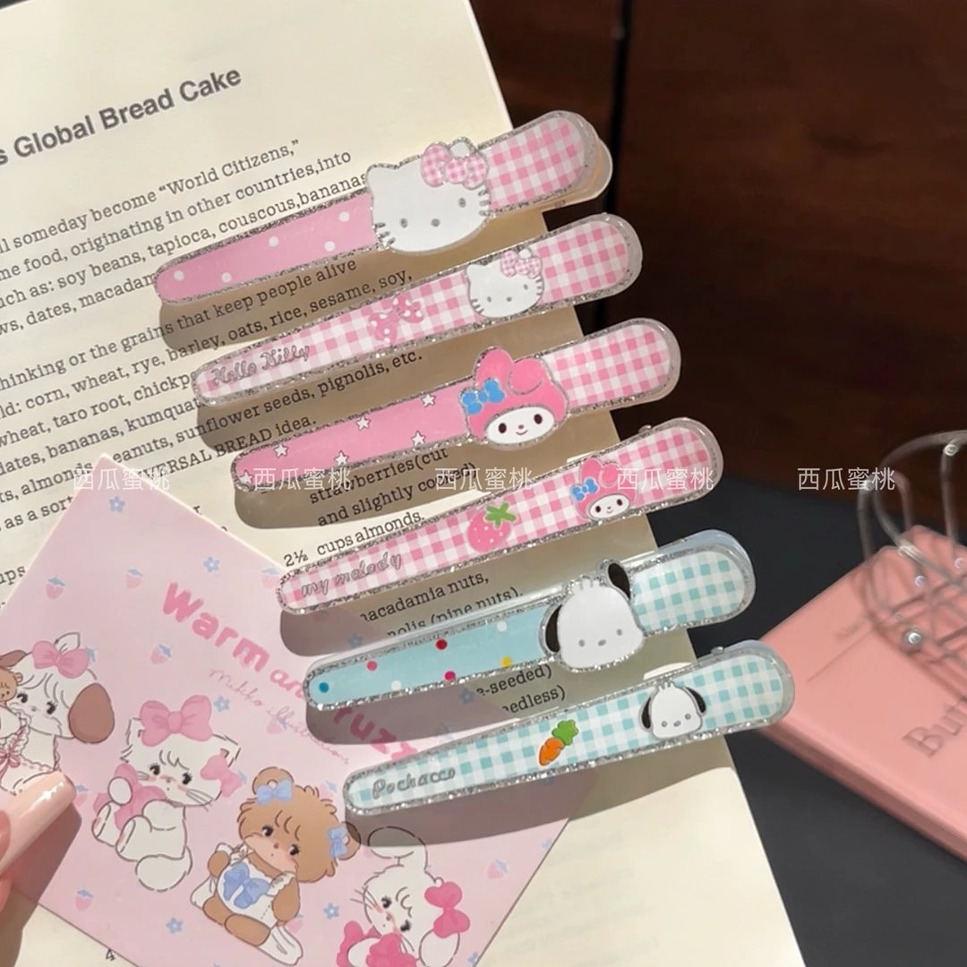 甜美卡通三丽鸥鸭嘴夹化妆洗脸蓬松一字夹可爱少女ins风刘海夹