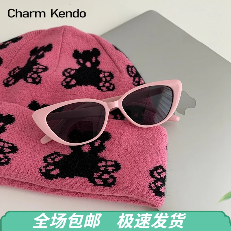 Charm Kendo墨镜女2025款时尚太阳镜复古街拍高级感猫眼遮阳眼镜