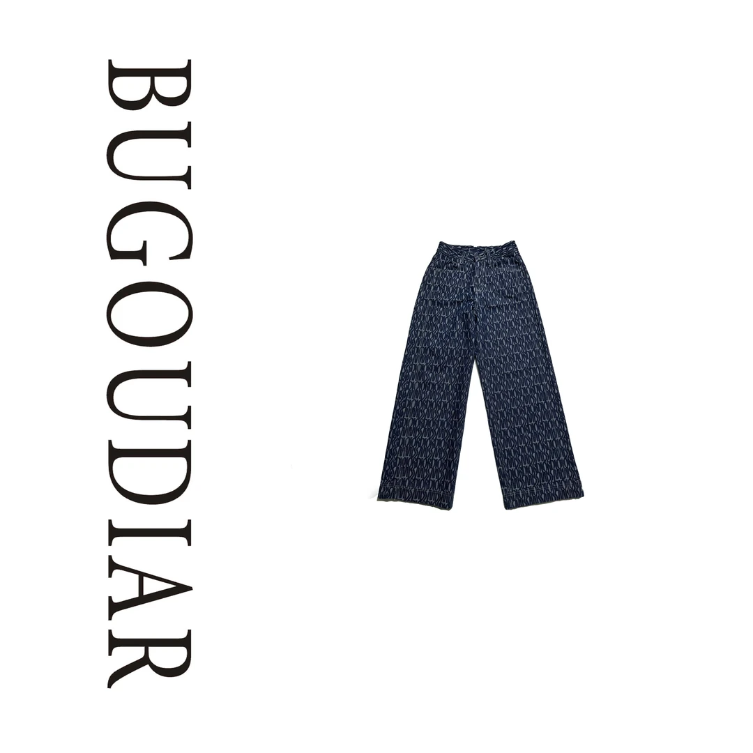 薄款时尚藏青百搭时尚高品质牛仔长裤BU273