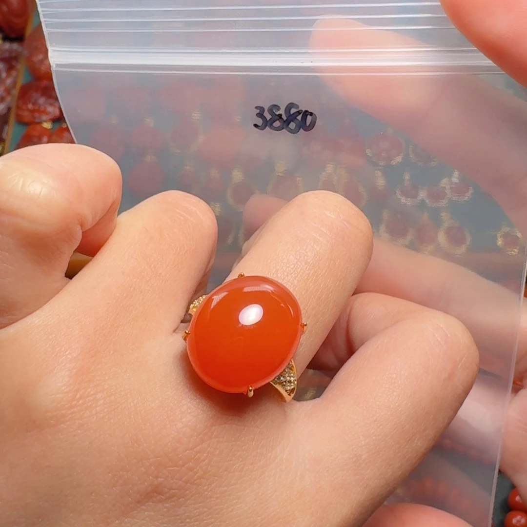 南红玛瑙南红 银S925镶嵌