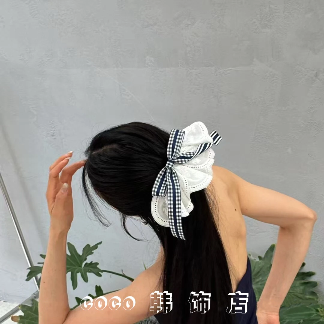 韩国ins新款丝带蝴蝶结发卡网红爆款发夹抓夹设计感弹簧夹发饰女