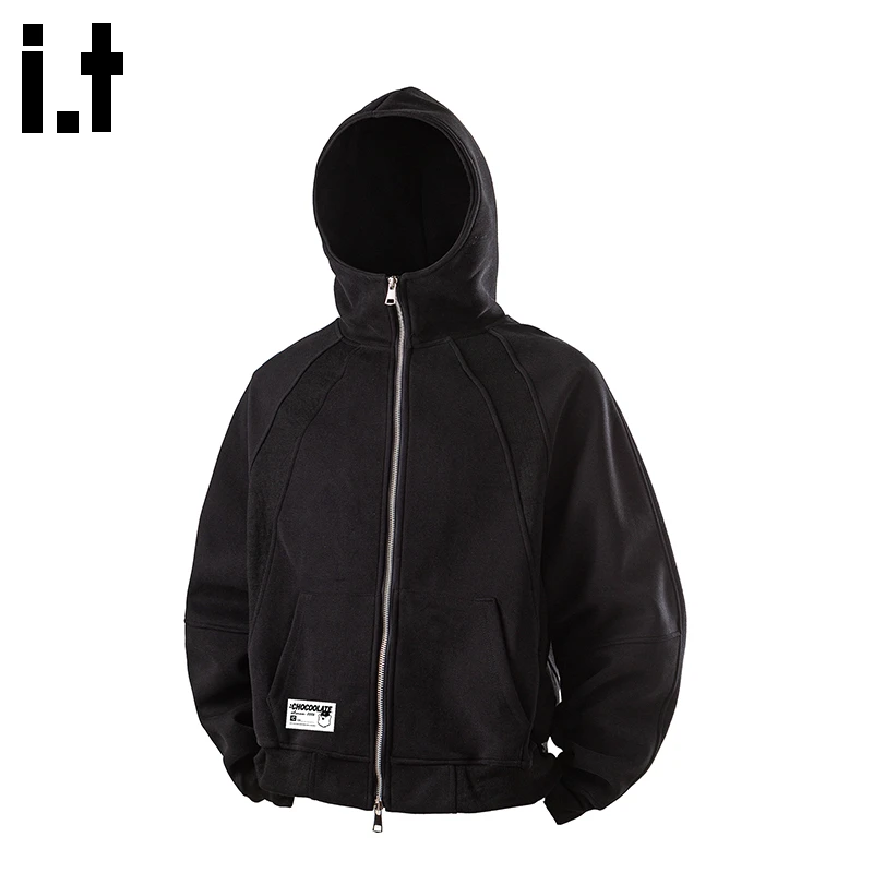 i.t:CHOCOOLATE美式休闲连帽卫衣男士2025秋冬季新款外套拉链上衣