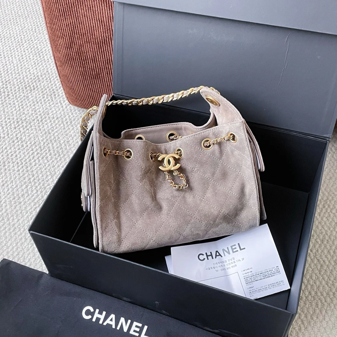 未使用 Chanel/香奈儿 26C灰色麂皮25bag mini全新 JM14TH79-0040