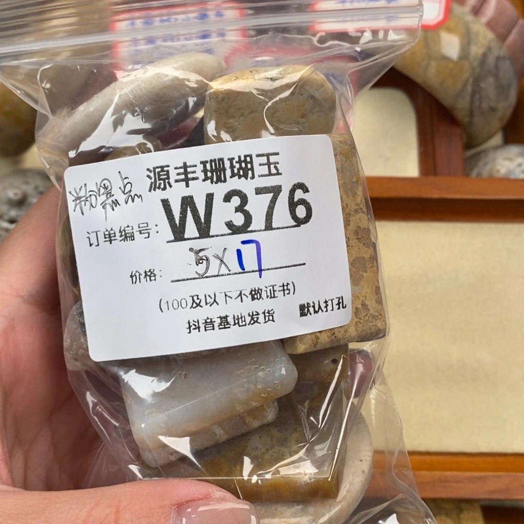 硅化玉颈饰未镶嵌粉*点