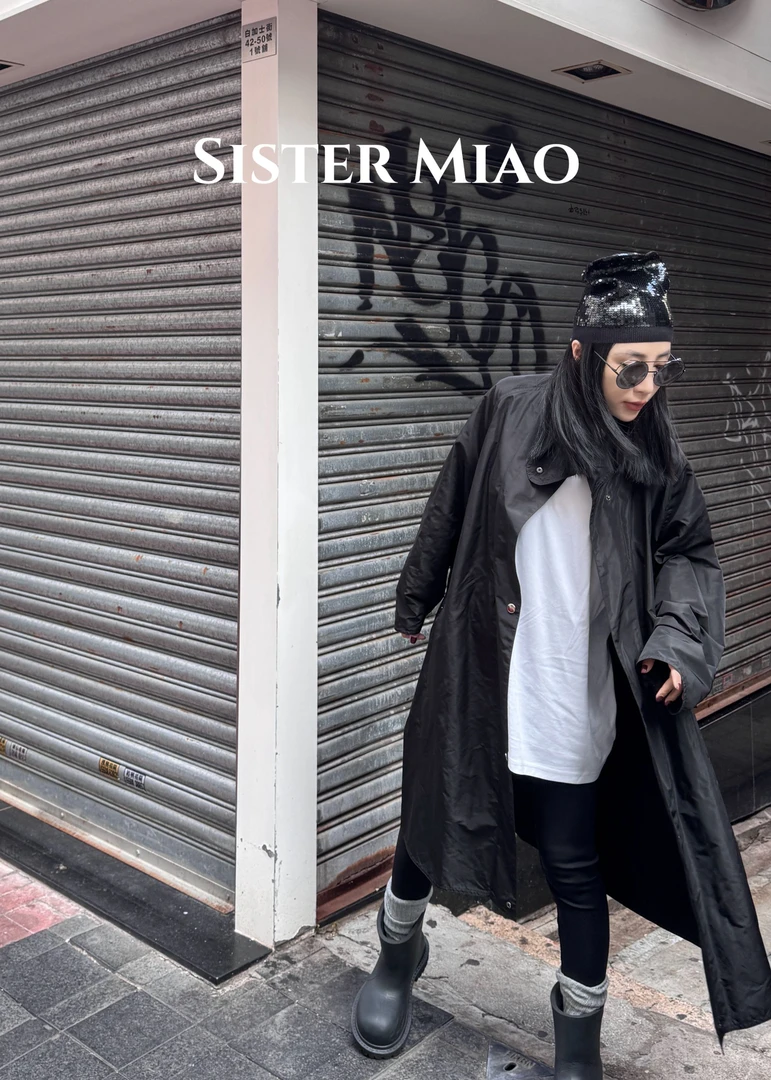 SISTER MIAO•英伦风立领长款风衣