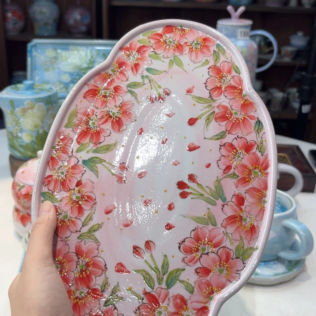 景德镇手绘高温釉下彩陶瓷茶具