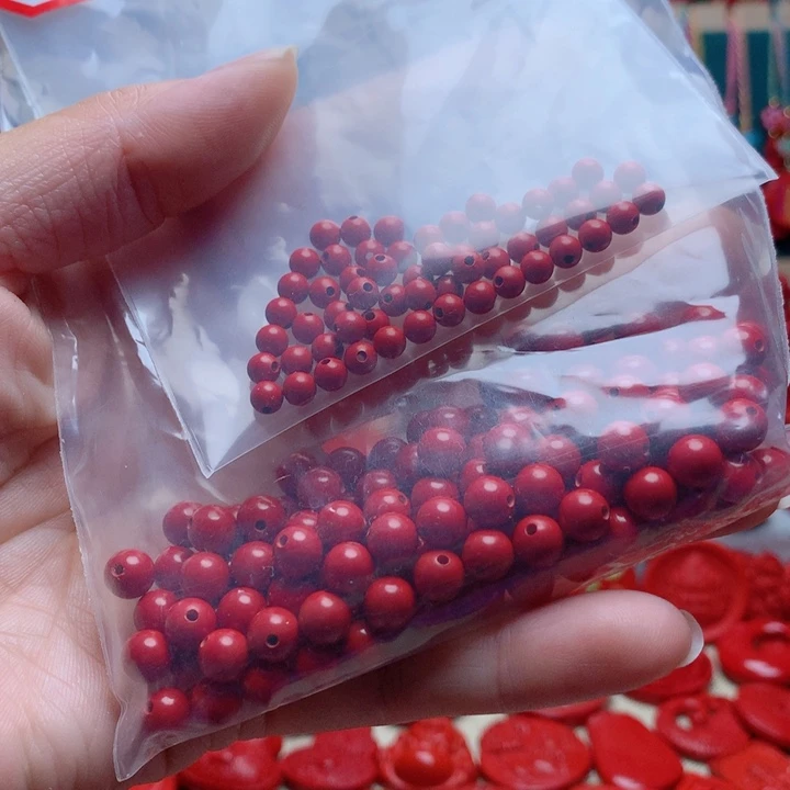 含辰砂工艺品散珠