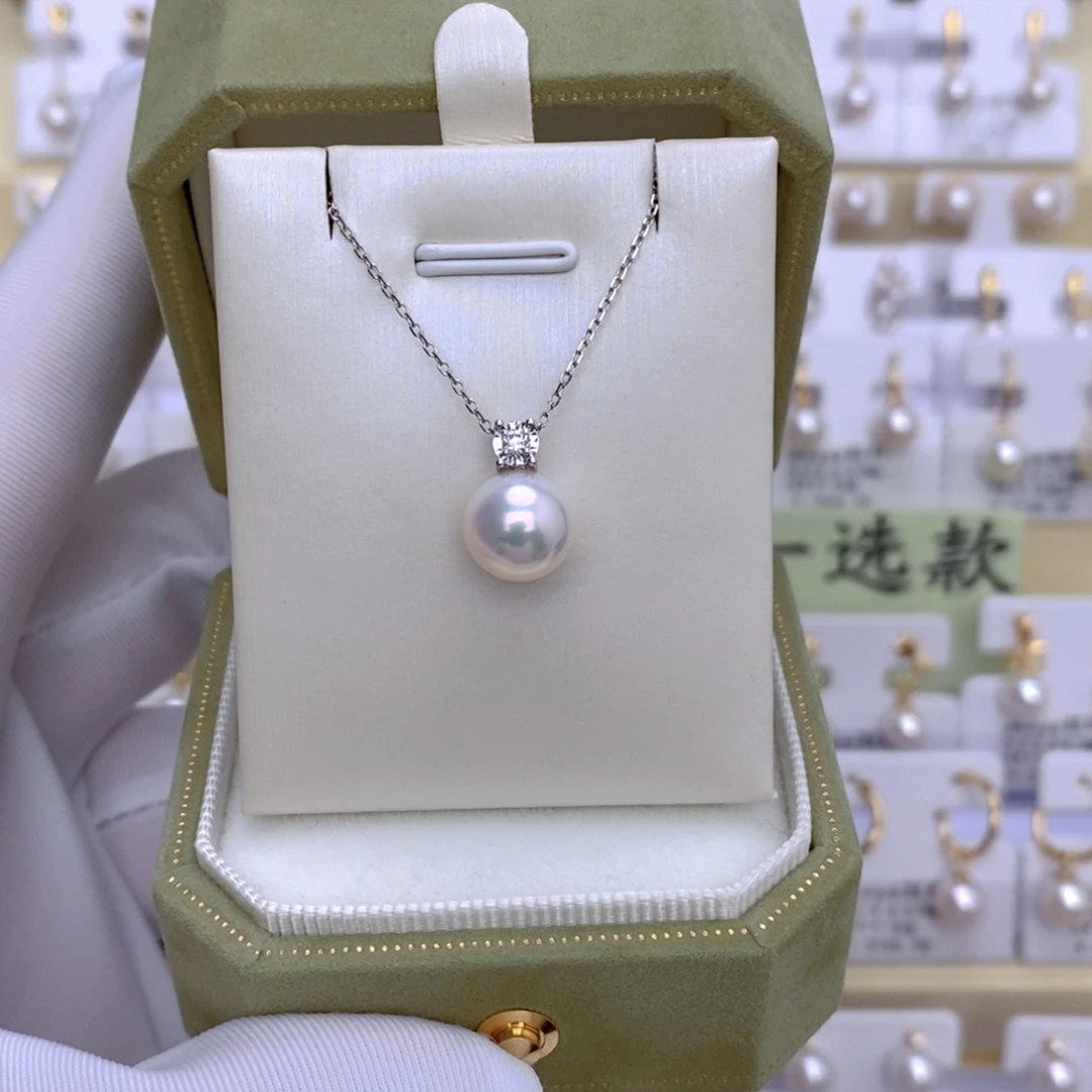 海水珍珠18K金镶嵌套链