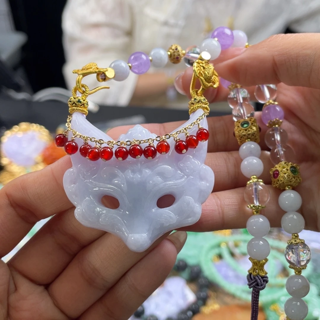 翡翠未镶嵌颈饰代编织