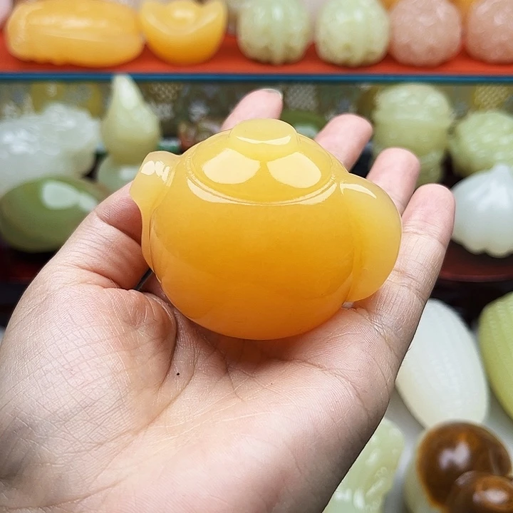 @***@石材把把壶手把摆件