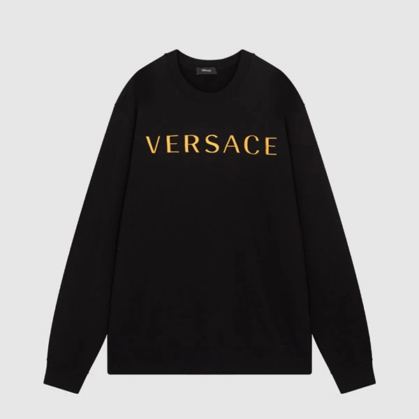 VERSACE范思哲logo刺绣印花男圆领套头卫衣A87019SA2309022B150