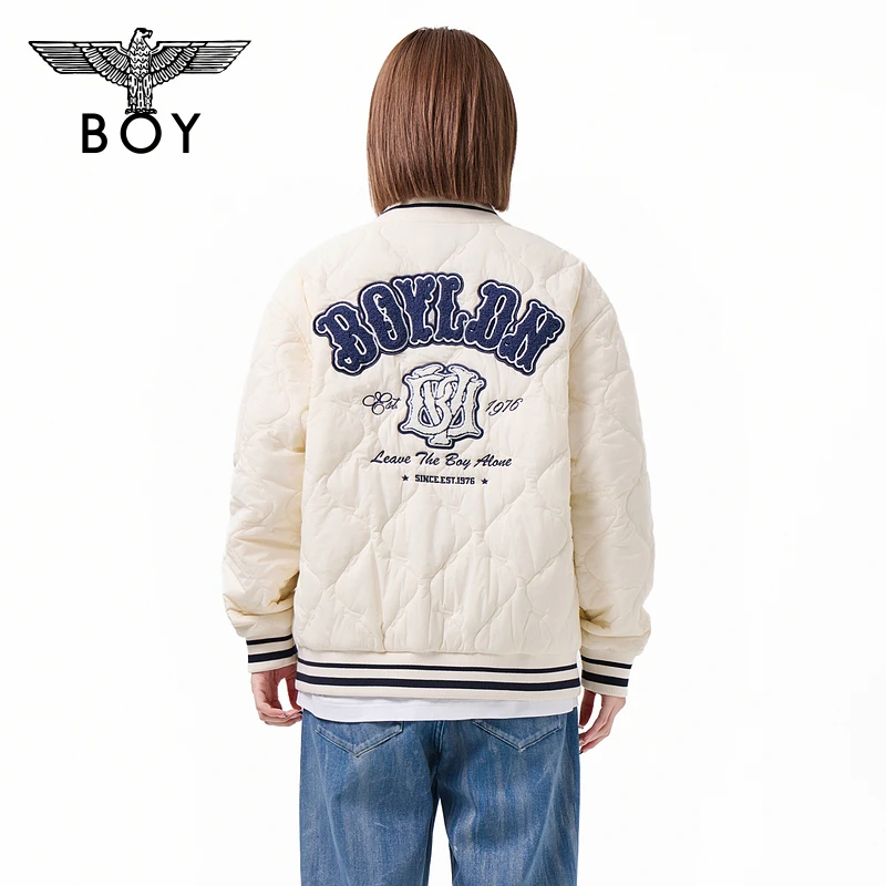 BOY LONDON冬季新款棉服男女同款潮牌休闲通勤衍缝棉衣外套N29019
