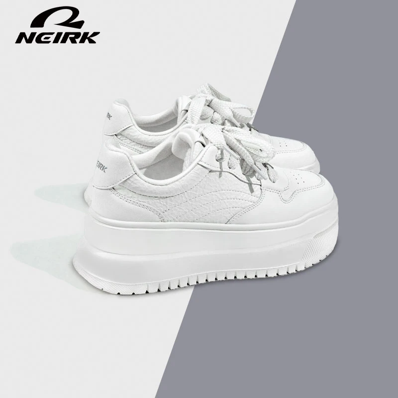 Neirk尼尔客女士休闲鞋厚底小白鞋冬季透气显高舒适时尚百搭