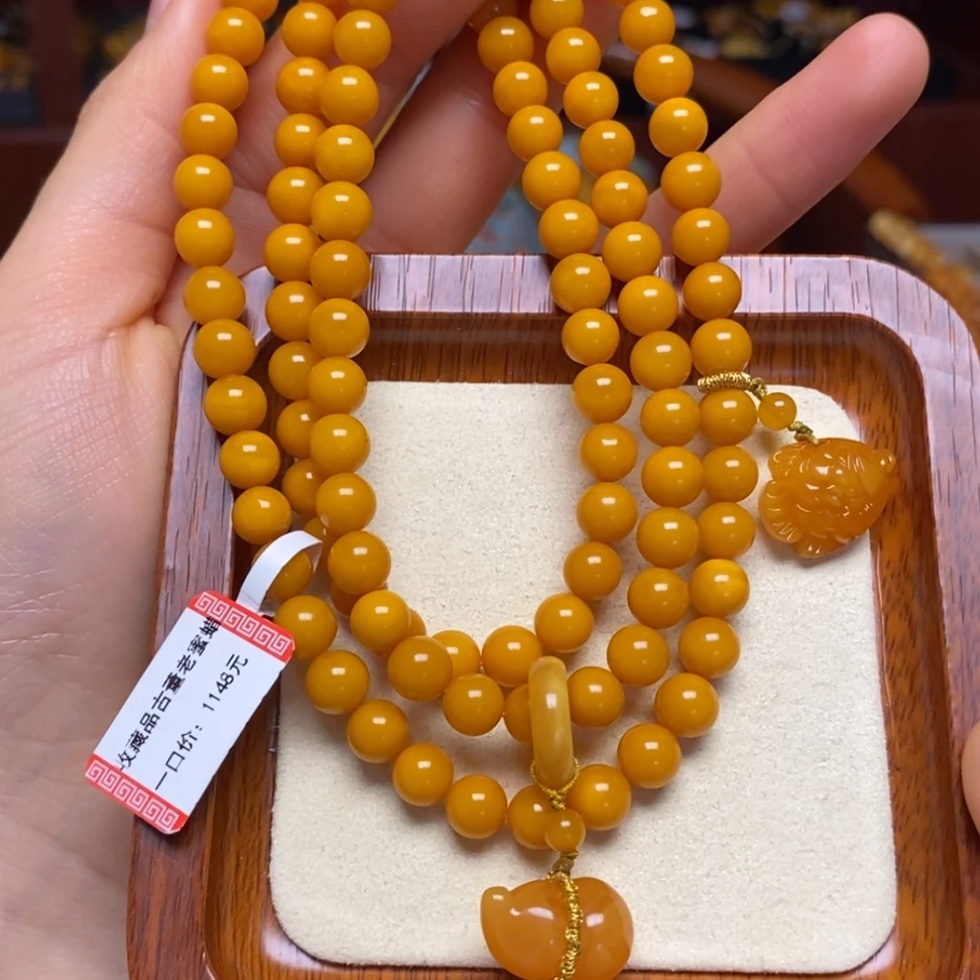 【闪购商品】蜜蜡颈饰未镶嵌项链