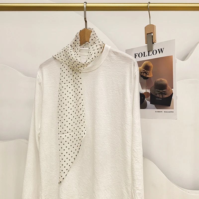 【大琳专属】波点真丝丝巾薄款时尚百搭桑蚕丝围巾150*150cm