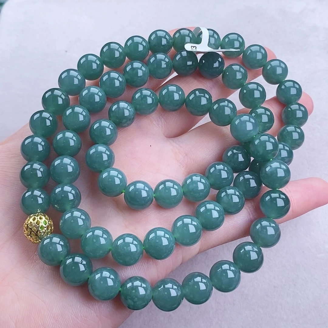 翡翠毛衣链未镶嵌