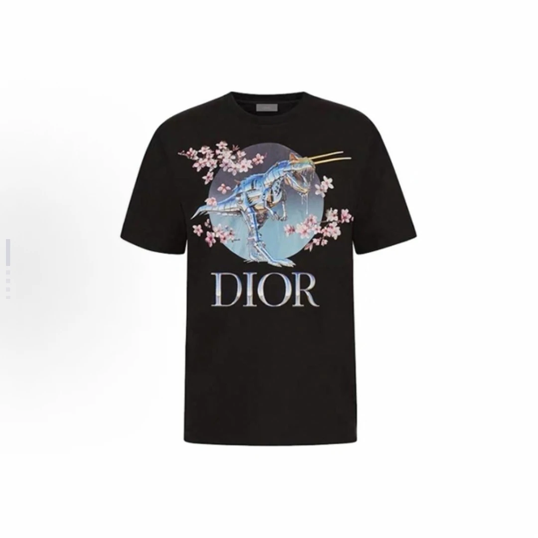 未使用 DIOR/迪奥  x Sorayama 联名款 樱花恐龙印花短袖T恤 S码