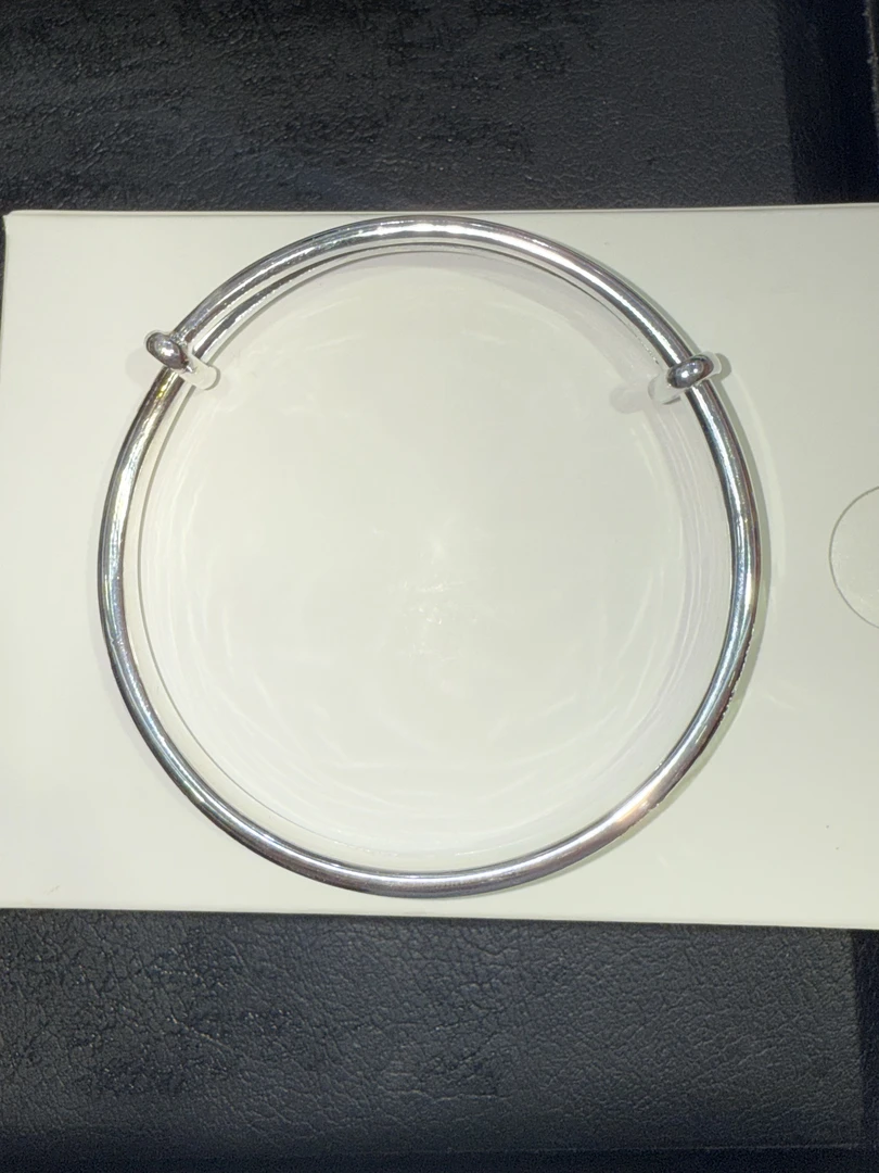 足银手镯 幻彩四方内卜车花足银手镯