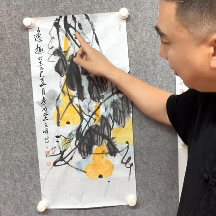 国画蝈蝈绘画作品