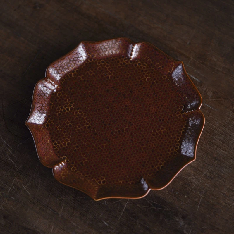 【小田甄陶】家用室用茶道茶具小果盘茶盘点心盘（Q1382）