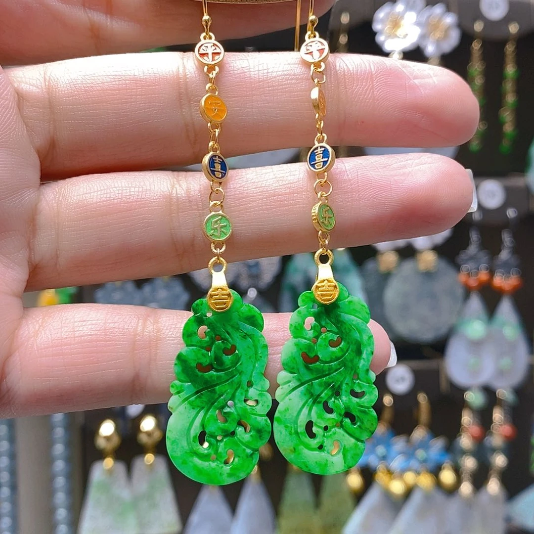 未镶嵌翡翠耳饰翡翠