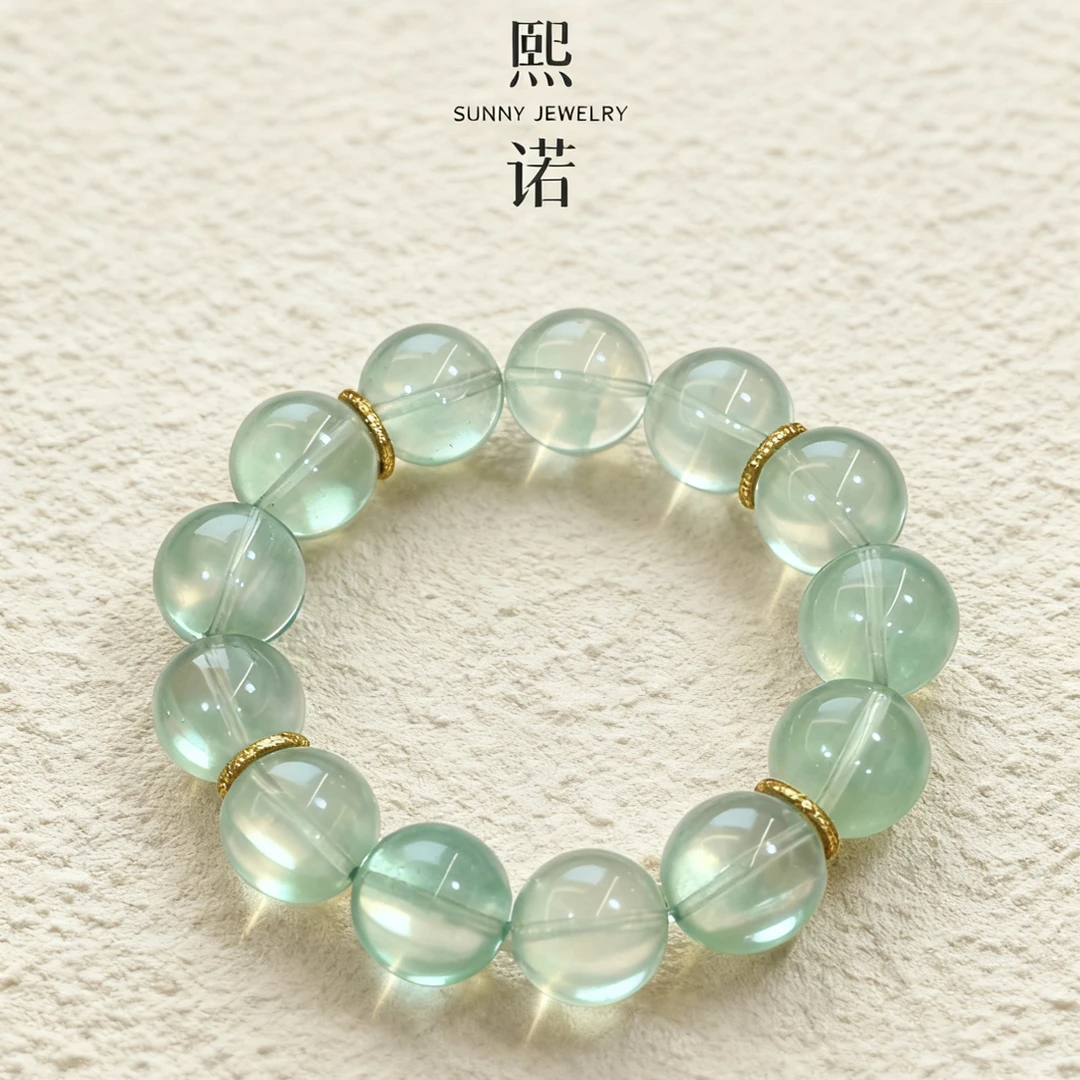 懒猫nono│Saynono 薄荷岛_绿萤石手串(多样性发其一)