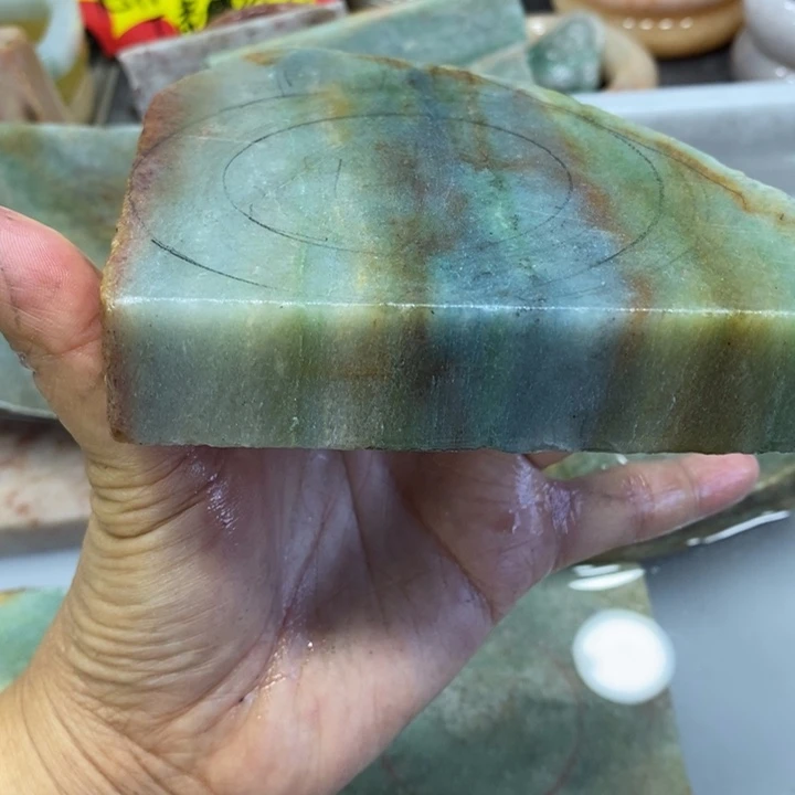 未镶嵌手镯石英质玉私人定制有色根色线色点皮扣无裂不退换