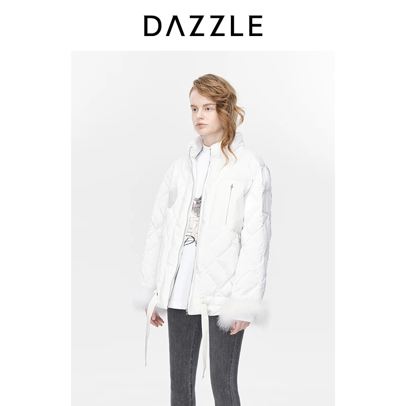 DAZZLE地素羽绒夹克新复古百搭中长款羽绒服上衣2H4K3071B