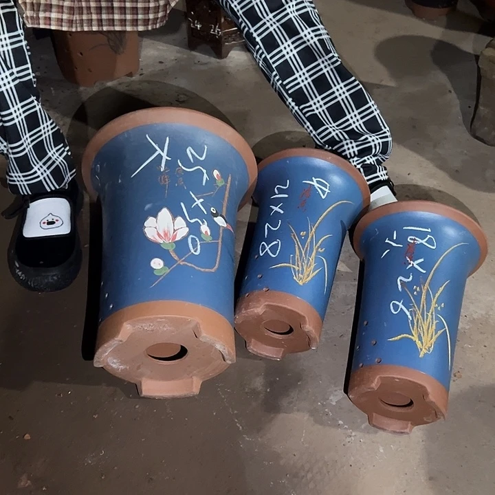 紫砂花盆紫砂花盆三件套