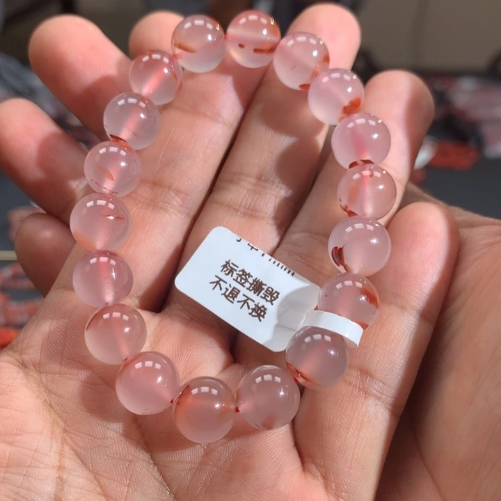 南红玛瑙未镶嵌手串九口冰飘11mm